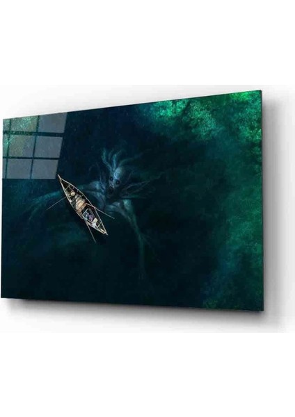 - Fütüristik Kayık Cam Tablo