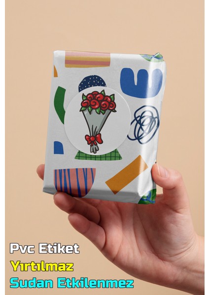 Ambalaj Paketleme Etiketi Model 182 (100 Adet / 3 cm)