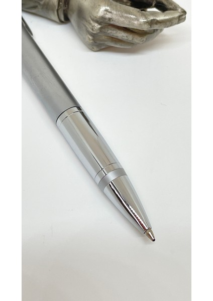 Silver Matte Twist Tükenmez Kalem