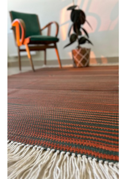 Dekoratif Doğal Yün Yıkanabilir Çift Taraflı 120*190 Kilim