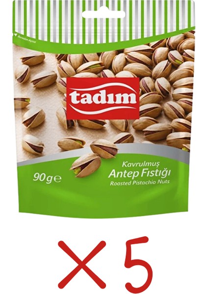 Kavrulmuş Antep Fıstığı 5 x 90 gr – Iri Taneli, Taptaze ve Lezzet Dolu