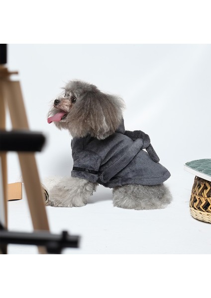 Kedi Köpek için Ultra Sıvı Emici Özellikli ve Hızlı Kuruma Sağlayan Gri Bornoz modelleri