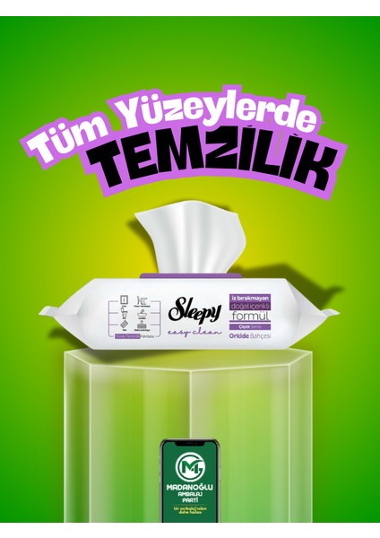 Sleepy Yüzey Temizleme Mendili 100LÜ fiyatları
