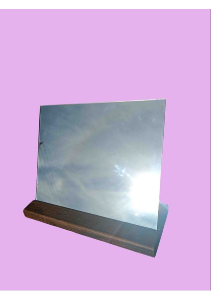 Makyaj Ayna 18 x 18 cm Ahşap Stand Çift Açılı modelleri