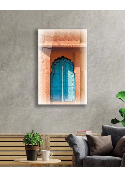 - Mavi Demir Kapı Kapı Cam Tablo