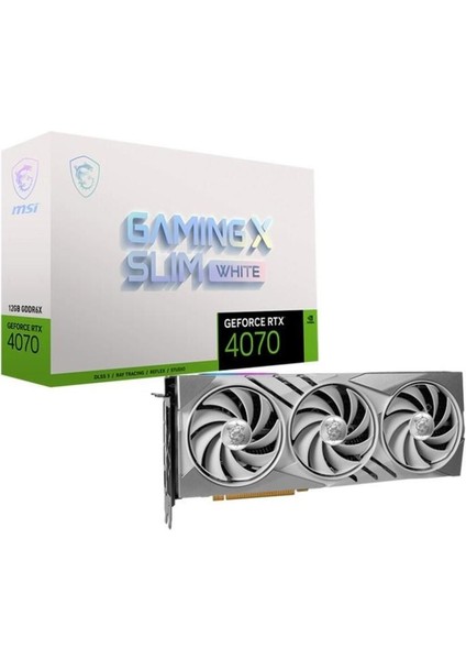 Geforce Rtx 4070 Gaming x Slim White 12GB GDDR6X 192 Bit Dlss 3 Ekran Kartı