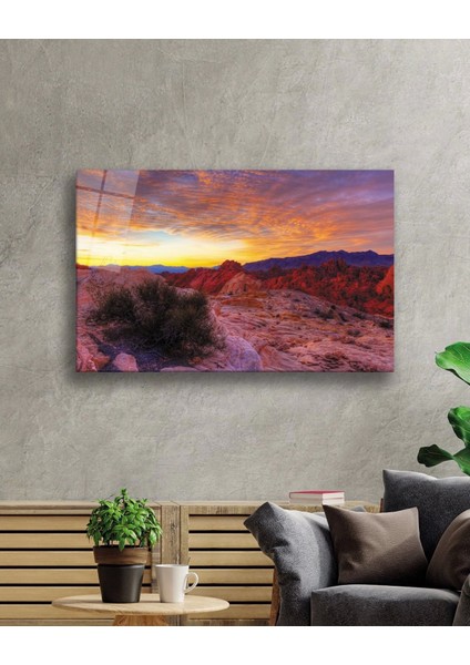 - Dağda Gün Batımı Cam Tablo Sunset On The Mountain Table fiyatları