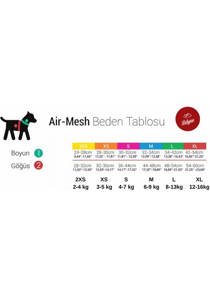 Air-Mesh Harness Göğüs Tasması Spirit 2Xs