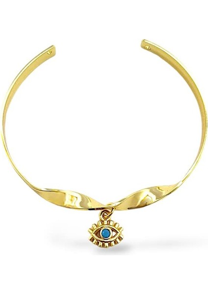Göz Charm Kıvrımlı Çelik Kelepçe