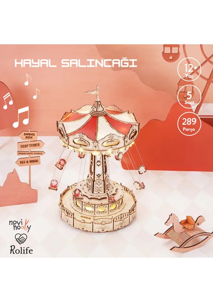 Minyatür Hayal Salıncağı | Ahşap Hayal Salıncağı Maketi | 3D Puzzle