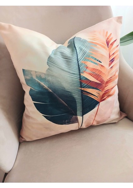 Sonbahar - Kadife Kumaş (43x43 cm) 2'li Kırlent Kılıfı - Çift Taraflı Baskı fiyatları