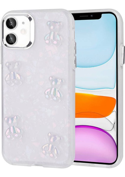 iPhone 11 Kılıf Şeffaf Kabartma Figürlü Mimmy Silikon Kapak