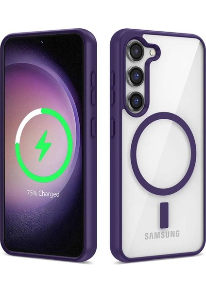 Galaxy S23 Plus Kılıf Morvex Premium Renkli Magsafe Sert Silikon Kapak