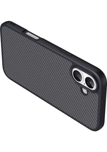 Apple iPhone 16KILIF Magsafeli Karbonfiber Tasarımlı Fibronis Premium Kapak