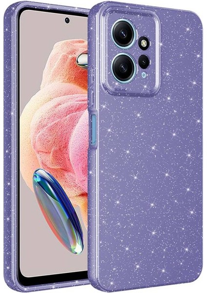 Redmi Note 12 4g Kılıf Parlak Simli ve Kamera Korumalı Spoty Silikon Kapak