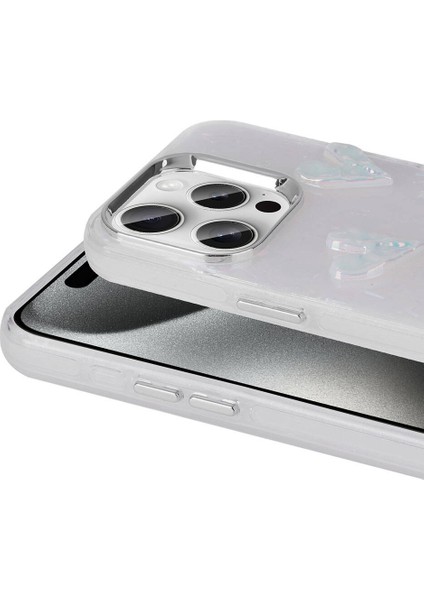 iPhone 15 Pro Max Kılıf Şeffaf Kabartma Figürlü Mimmy Silikon Kapak