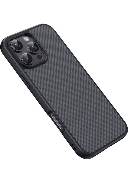Apple iPhone 16 Pro Maxkılıf Magsafeli Karbonfiber Tasarımlı Fibronis Premium Kapak