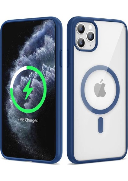 Apple iPhone 11 Pro Max Kılıf Morvex Premium Renkli Magsafe Sert Silikon Kapak
