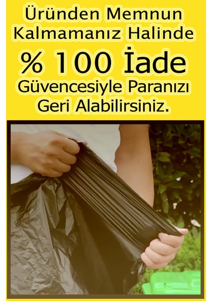 Ekstra Güçlü Siyah Kalın Jumbo Boy Çöp Poşeti 80x110 cm (1 Paket Ağırlığı 400 gr) 3 Paket : 30 Adet
