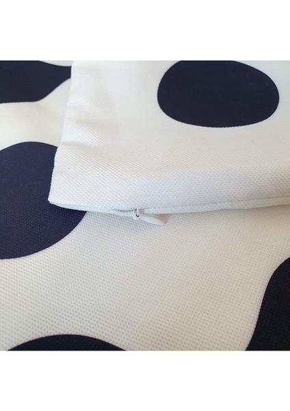 2'li Abstrakt Geometrik Sarı Siyah Puan Baskılı Minimal Konsept Kırlent Kılıfları 43 x 43 cm fırsatları