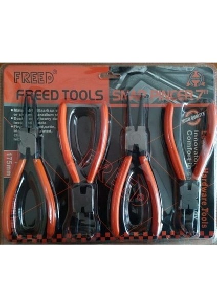 Freed 7" 175 mm 4 Parça Seğman Pense Takımı