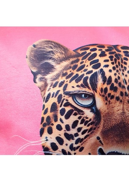 Leopar Desenli Pembe Kadife Saçaklı Dekoratif Kırlent Kılıfı 43 x 43 cm fiyatları