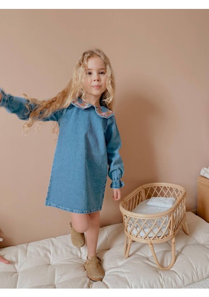 Yigit Butik Denim Kumaş Kız Çocuk Elbise fiyatları