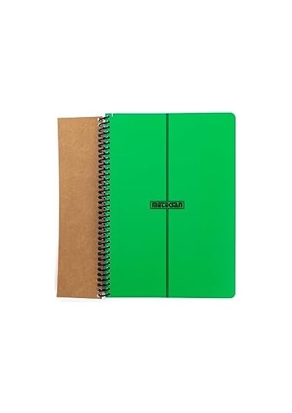 Infinity Primary Serisi, A4, 6 Konulu (3 Kareli, 3 Çizgili) 180 Yaprak Pp Kapaklı Spiralli Defter, Yeşil