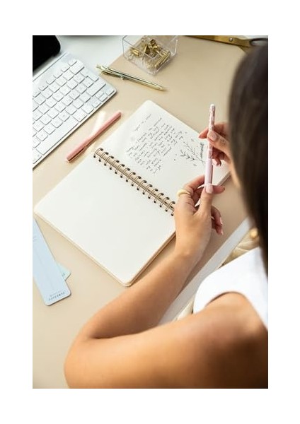 A5 Spiralli Sert Kapak Keten Düz Çizgisiz Tarihsiz Not Defteri Kahverengi modelleri