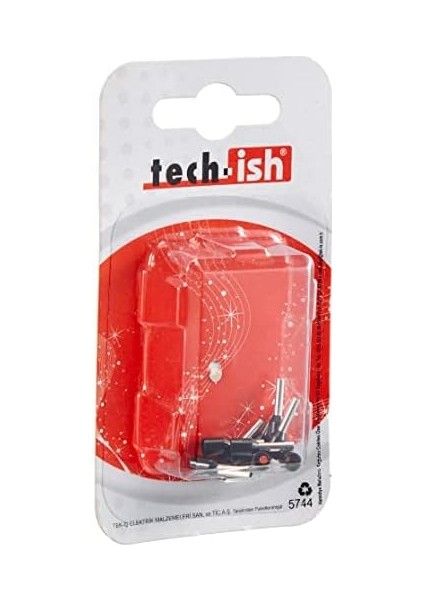 Menashop Izoleli Kablo Ucu Yk DIN46228 UY3015 10 Adet, Gümüş/siyah