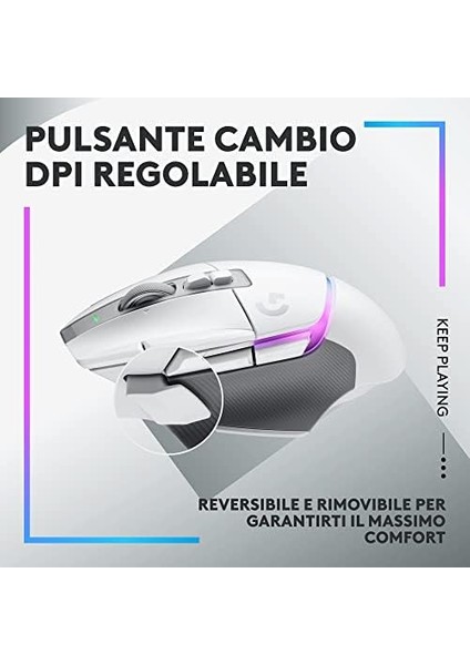 Menashop G G502 x Plus Lıghtspeed Kablosuz Oyun Mouse'u, Lıghtsync Rgb Aydınlatma, Lıghtforce Hibrit Anahtarlı Optik Mouse, Hero 25K Oyun Sensörü, Macos, Windows ve Pc ile Uyumlu, Beyaz