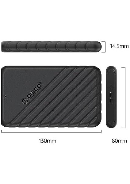 USB 3.0 Micro B 2.5' Inch Sata SSD Hard Disk Kutusu Siyah