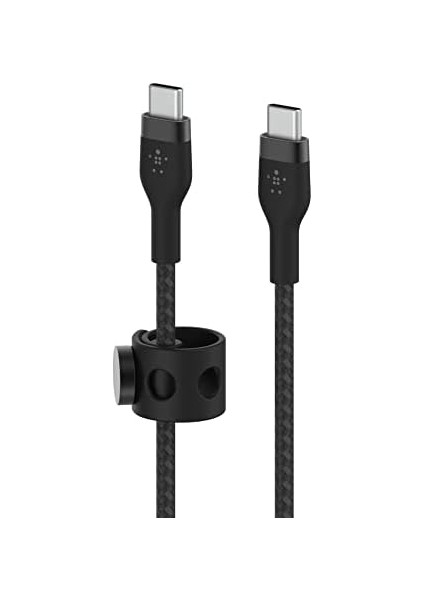 Macbookpro, Ipadpro, GALAXYS22, Ultra, Plus - Siyah Gibi Cihazlar Için Power Delivery Pd ile Hızlı Şarj Için Boostchargepro Flex Örgülü Usb-C - Usb-C Kablosu 1m Usb-If Onaylı fiyatları