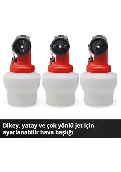 Akülü Boya Püskürtme Sistemi Te-Sy 18/90 Li-Solo Power X-Change (18 V, 1000 Ml/dak Çıkış, 1200 ml Hazne, Ayarlanabilir Hava/boya Miktarı, Aksesuarlar Dahil, Aküsüz)