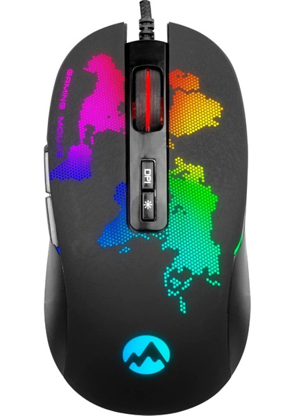 Menashop GX69 Jlın USB Siyah Rgb Ledli 7d Optik Gaming Oyuncu Mouse