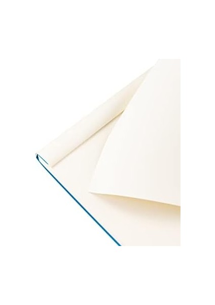 A5 Karton Kapaklı Bloknot, Pastel Serisi, 80 Yaprak, Düz, Mavi