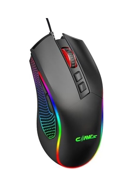 Menashop Crossfire V1 12800 Dpi Makro Yazılımlı Chromatic Rgb Gaming Mouse - Siyah
