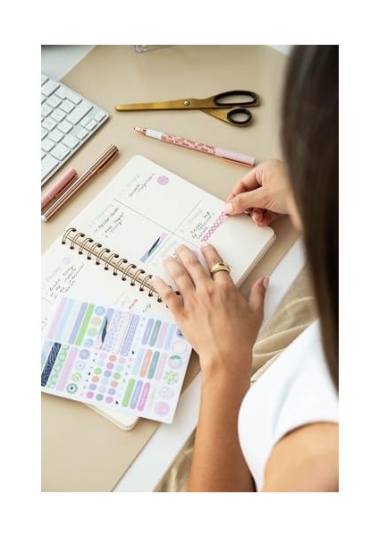 A5 Spiralli Sert Kapak Keten Noktalı Tarihsiz Not Defteri Lacivert fiyatları