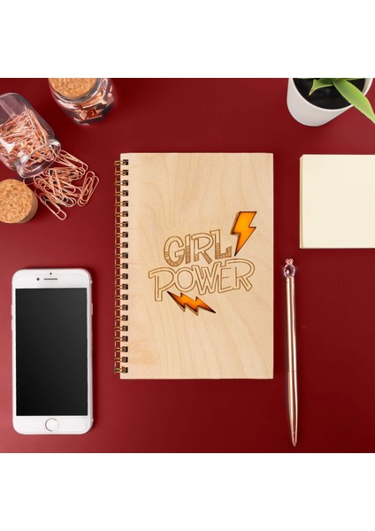 Power Ahşap Kapaklı Defter