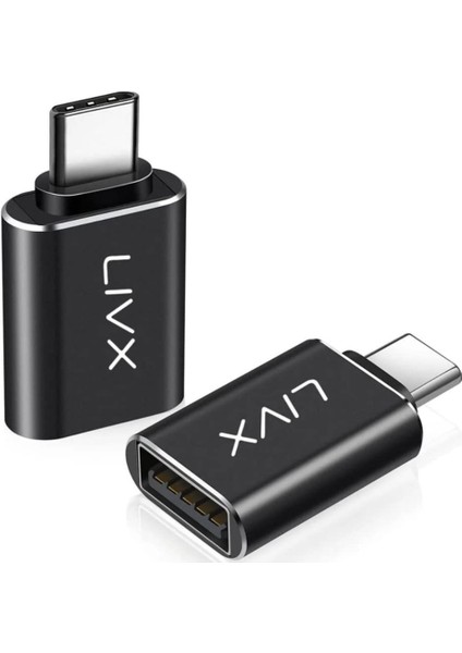 USB 3.1 To Type-C 10GBPS 3A Hızlı Şarj ve Data Aktarımı Çevirici Dönüştürücü Otg Adaptör Siyah Otgcz Ikili