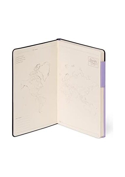 - Not Defteri, Kareli, Medium, 192 Sayfa, Yumuşak Pu Cilt, Fsc® Sertifikalı Kağıt, Fildişi Kağıt, 90 G/m², Aylık Planlayıcı, Adres Defteri, Yer Işareti, 13 x 21 Cm, Renk Lavanta