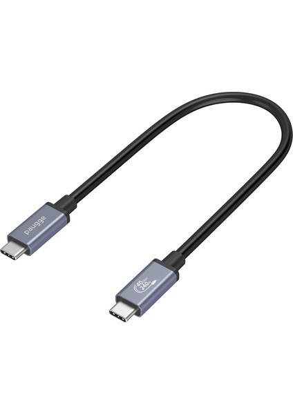 Menashop - USB 4 Hızlı Şarj, Data ve Görüntü Aktarım Kablosu - Thunderbolt 4/3 Uyumlu, USB 4, 40GBPS Veri Aktarım, 240W Şarj Gücü, 8k 60Hz, 8k 30Hz, 4K 144Hz, 4K 120Hz, 4K 60Hz, Hdr (0.8 Metre)