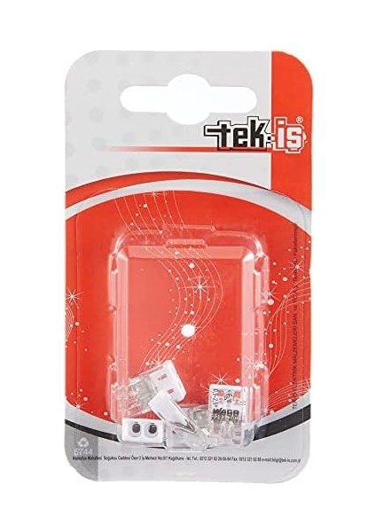 Menashop Buat Klemens Geçmeli 2 x 2.5 mm 5 Adet, Şeffaf
