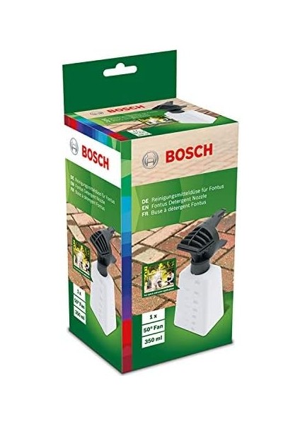 Professional Accessories Yüksek Basınçlı Temizleyici İçin Aksesuar (Bosch Fontus Başlığı, Püskürtme Temizleme Maddesi Başlığı, Şişe Kapasitesi: 350 Ml, Kartonda)