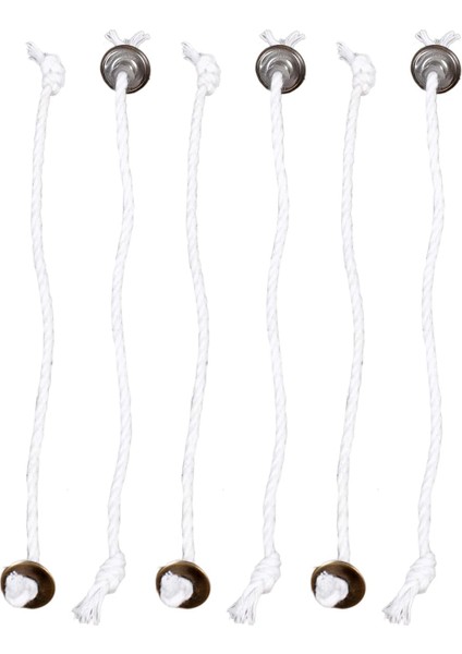 Menashop Kopçalı Kandil Fitil Fitili Ip Kalınllığı 4 mm 6 Adet Set
