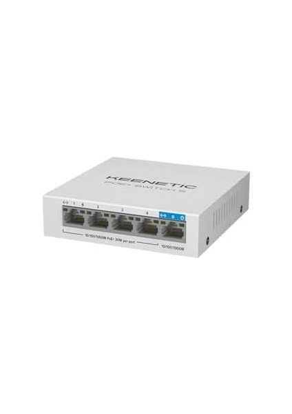Poe+ Switch 5, 1X1GBIT, 4X1GBIT Poe+ Port, Ieee 802.3AF/AT (MAX.30W/PORT), 60WATT