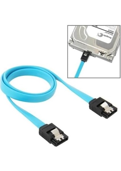 Menashop 2047 Sata 3.0 Hardisk Data Kablosu 40 cm Veri Bağlantı Aktarım Kablosu Veri Kablosu SSD Veri Kablosu Sata Sabit Diskler Için Kullanılır, Pc Bilgisayar Veri Aktarımı Için Optik Sürücüler Için