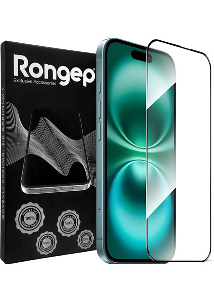 Apple iPhone 16 (6.1'') Için Ekran Koruyucu Anti Static Temperli Cam 9h Sertliğinde Görüntü Netliğini ve Dokunmatiği Etkilemeyen Tam Kaplayan Darbeye ve Çizilmeye Karşı Premium Koruma