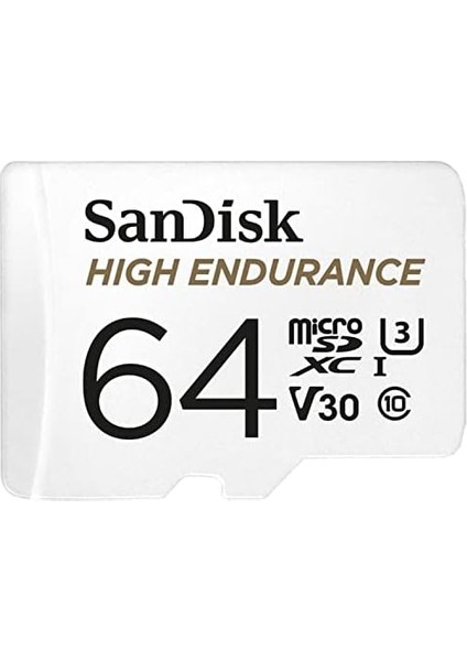 High Endurance Microsdxc Hafıza Kartı 64 GB + Adaptör (Dash Camları ve Özel Güvenlik Kameraları Için, 100 Mb/s Okuma, Full Hd ve 4K Videolar Için V30) fiyatları