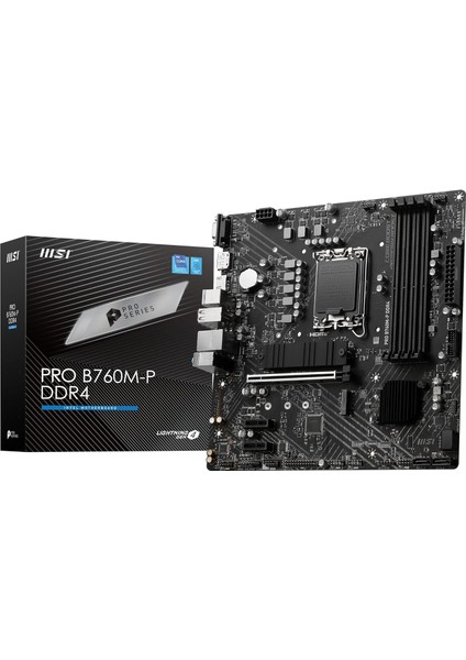 Menashop Pro B760M-P Ddr4 Anakart, Micro-Atx - Intel 12. ve 13. Nesil Çekirdek Işlemcileri, Lga 1700 - Ddr4 Bellek Yükseltme 4800+MHZ/OC, Pcıe 4.0 X16 Yuvası, M.2 Gen4 Yuvaları, Çeşitli